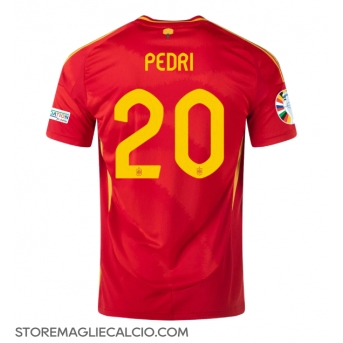 Spagna Pedri Gonzalez #20 Maglia Gara Casa Repliche Europei 2024